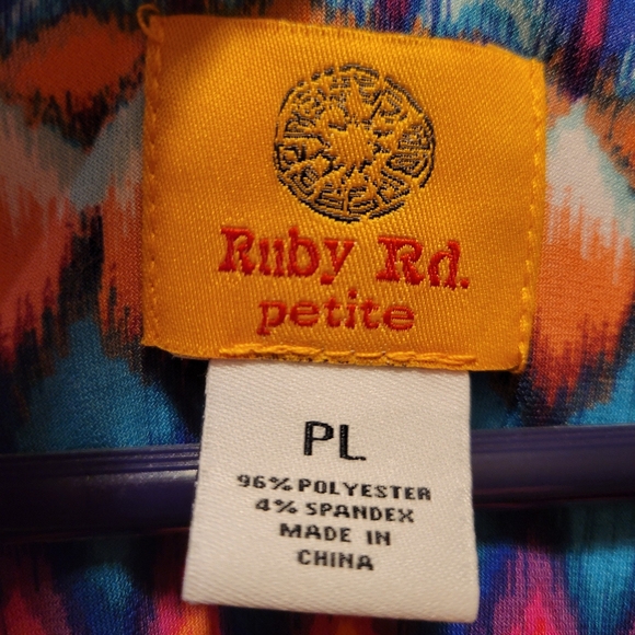 Ruby Rd. Colorful Patterned Dress NWT - Picture 5 of 7